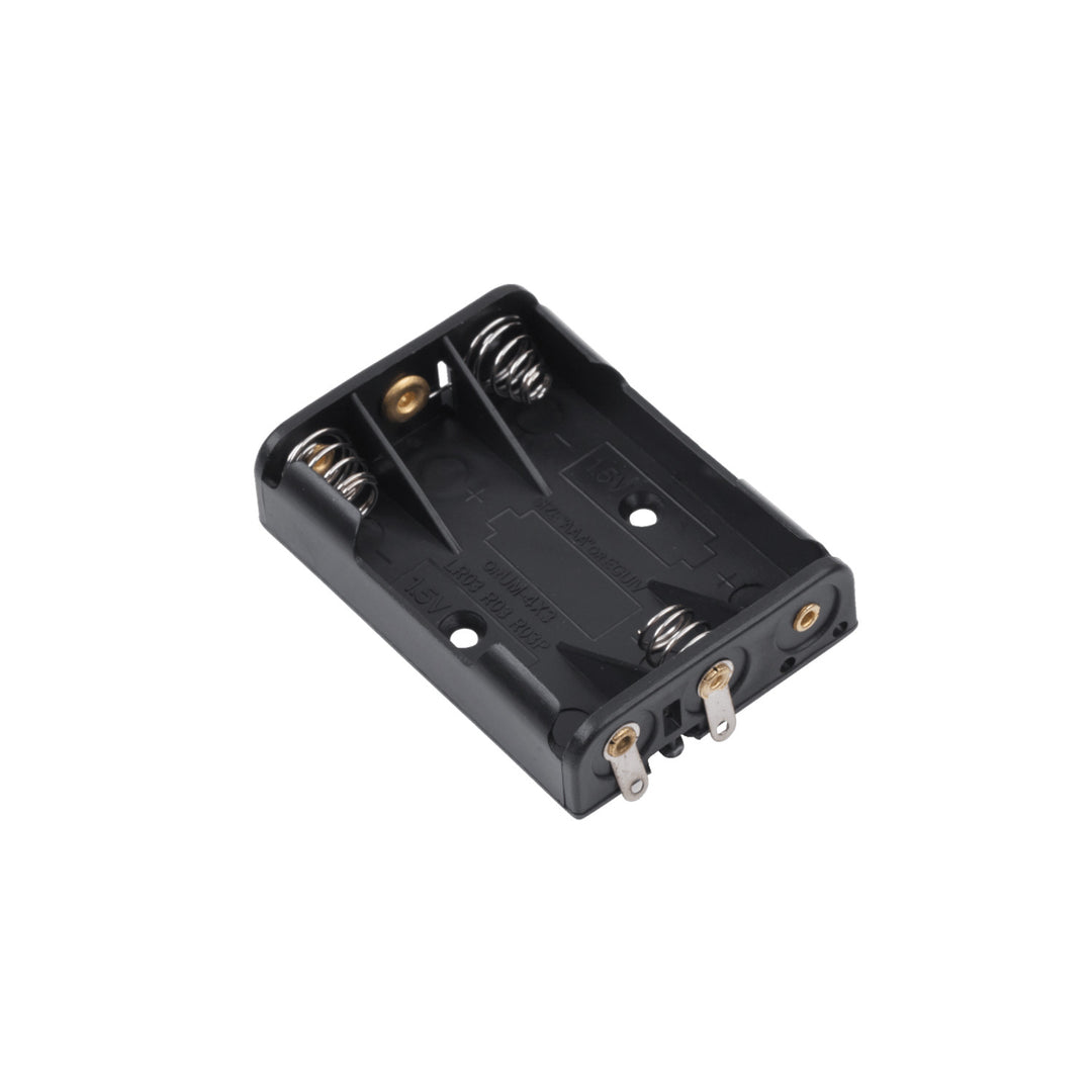 Cesto de caixa de pilhas plano 3xR3 AAA preto GNI0056
