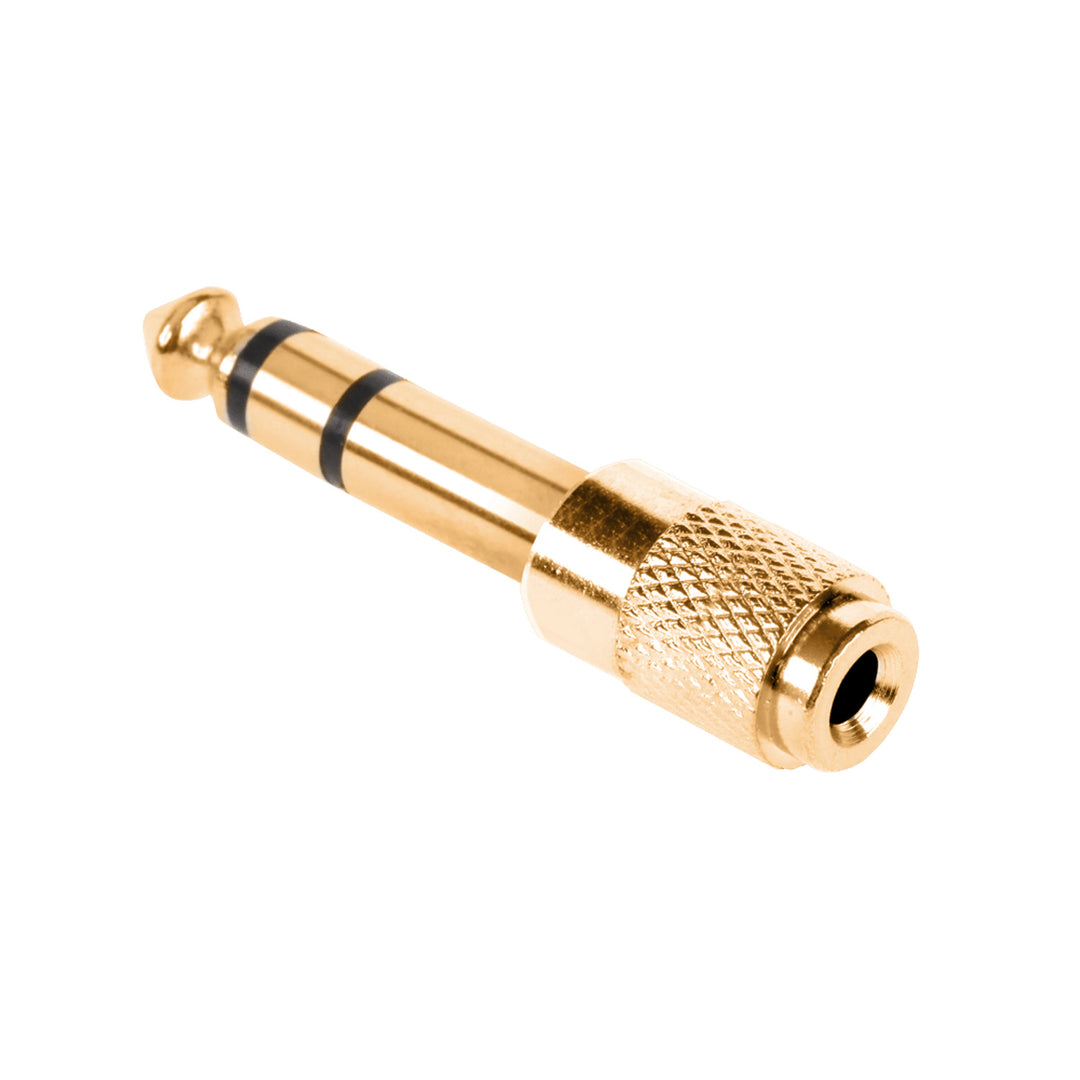 Ficha jack de redução de 6,3 mm - tomada jack estéreo de 3,5 mm banhada a ouro