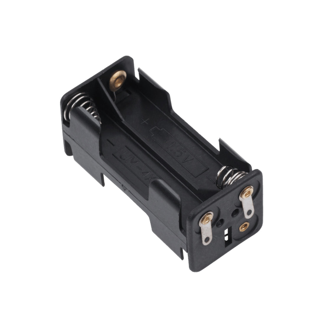 Caja para pilas cesta 4xR3 AAA cuadrada negra GNI0057