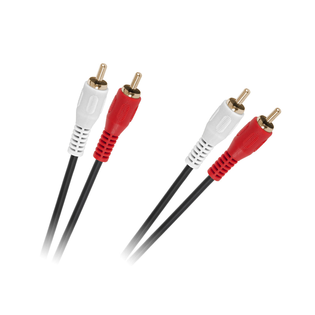 Cable audio 2x2 cinch RCA 1,5m 4mm KPO2613-1.5