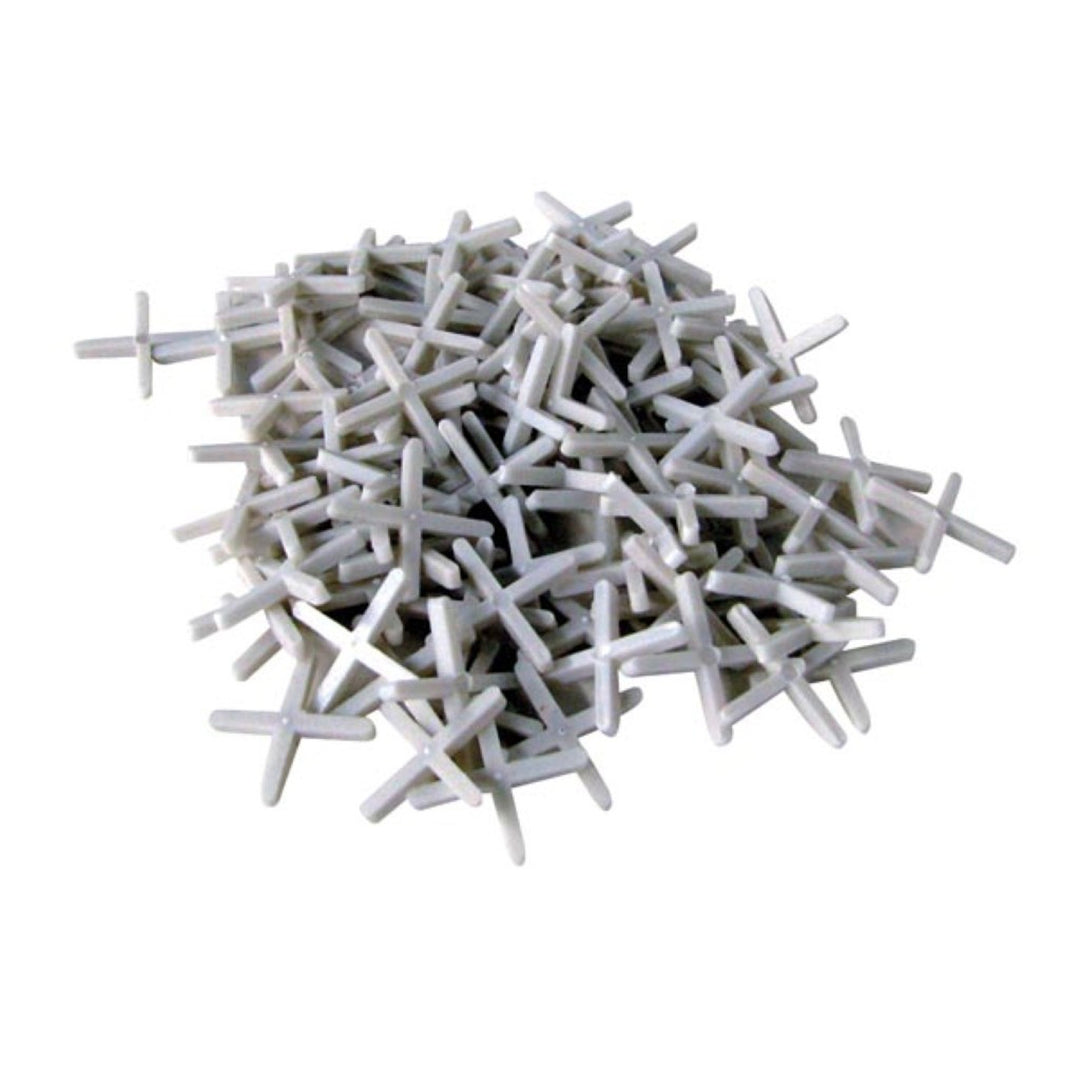 Toolland HE981001 Cruzetas de 2 mm para azulejos, 250 peças, brancas