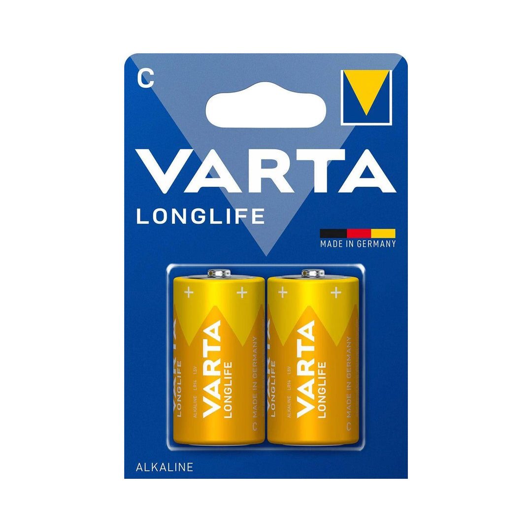 2x Varta R-14 LR14 C 1.5V pilas alcalinas blister