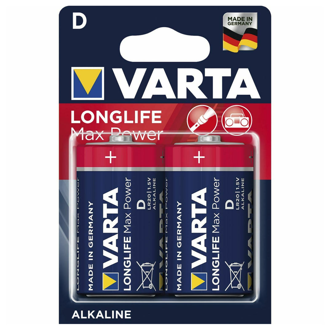 2x pilas alcalinas Varta Longlife Max Power R20
