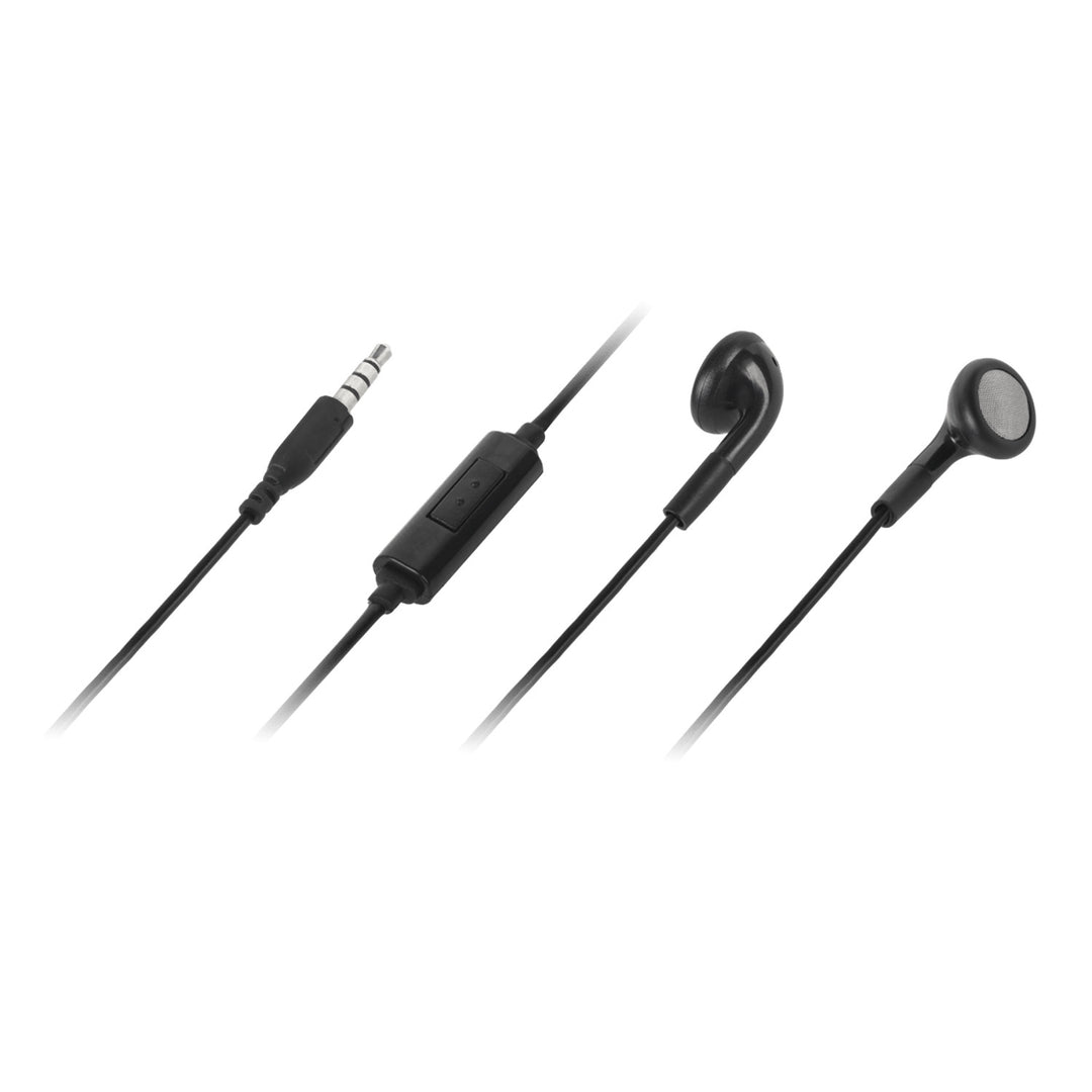 Auriculares intrauditivos negros con clavija de 3,5 mm Cable de 100 cm