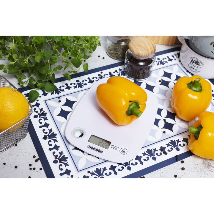 Balanza de cocina electrónica LCD Mesko MS 3159w blanca