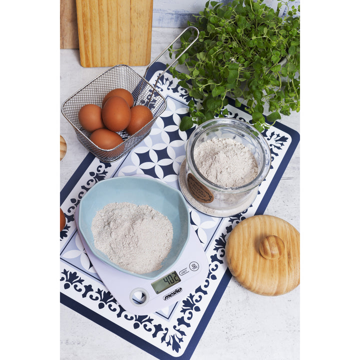Balanza de cocina electrónica LCD Mesko MS 3159w blanca