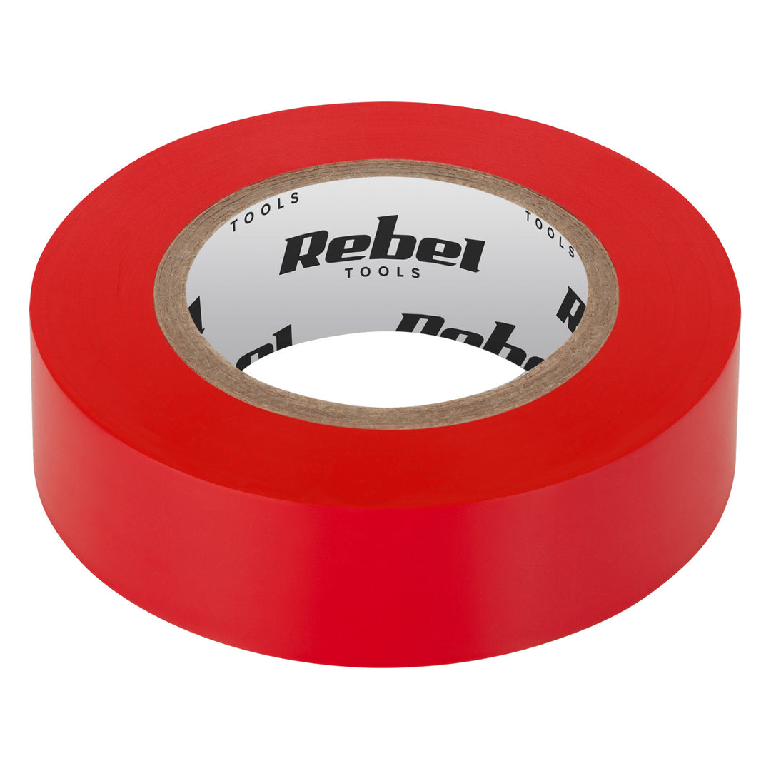 REBEL Cinta aislante adhesiva (0,13 mm x 19 mm x 20 yd) roja