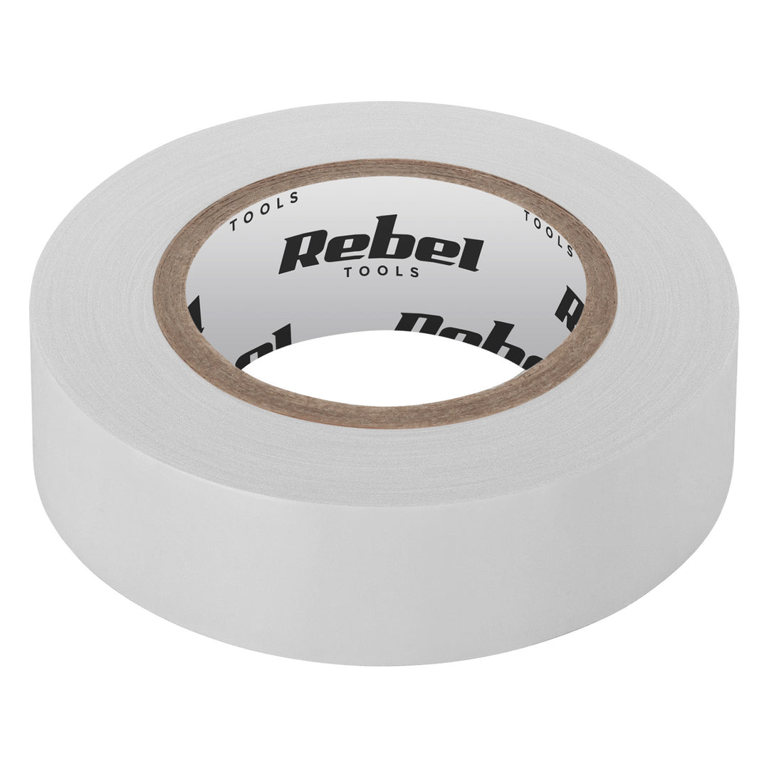 REBEL Cinta aislante adhesiva (0,13 mm x 19 mm x 20 yd) blanca