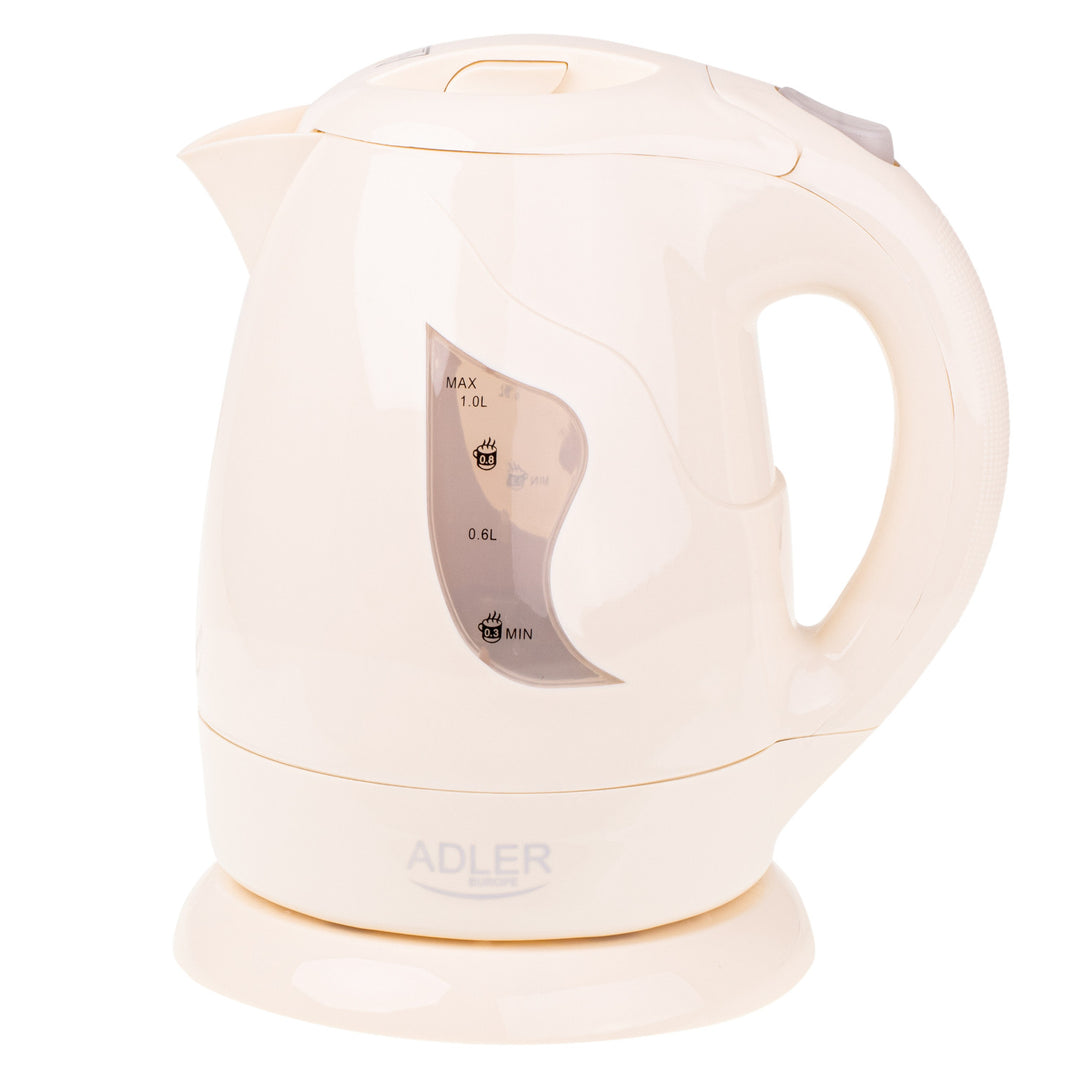 Hervidor de agua sin cable Adler, 850W, 1L, beige, AD 08 b