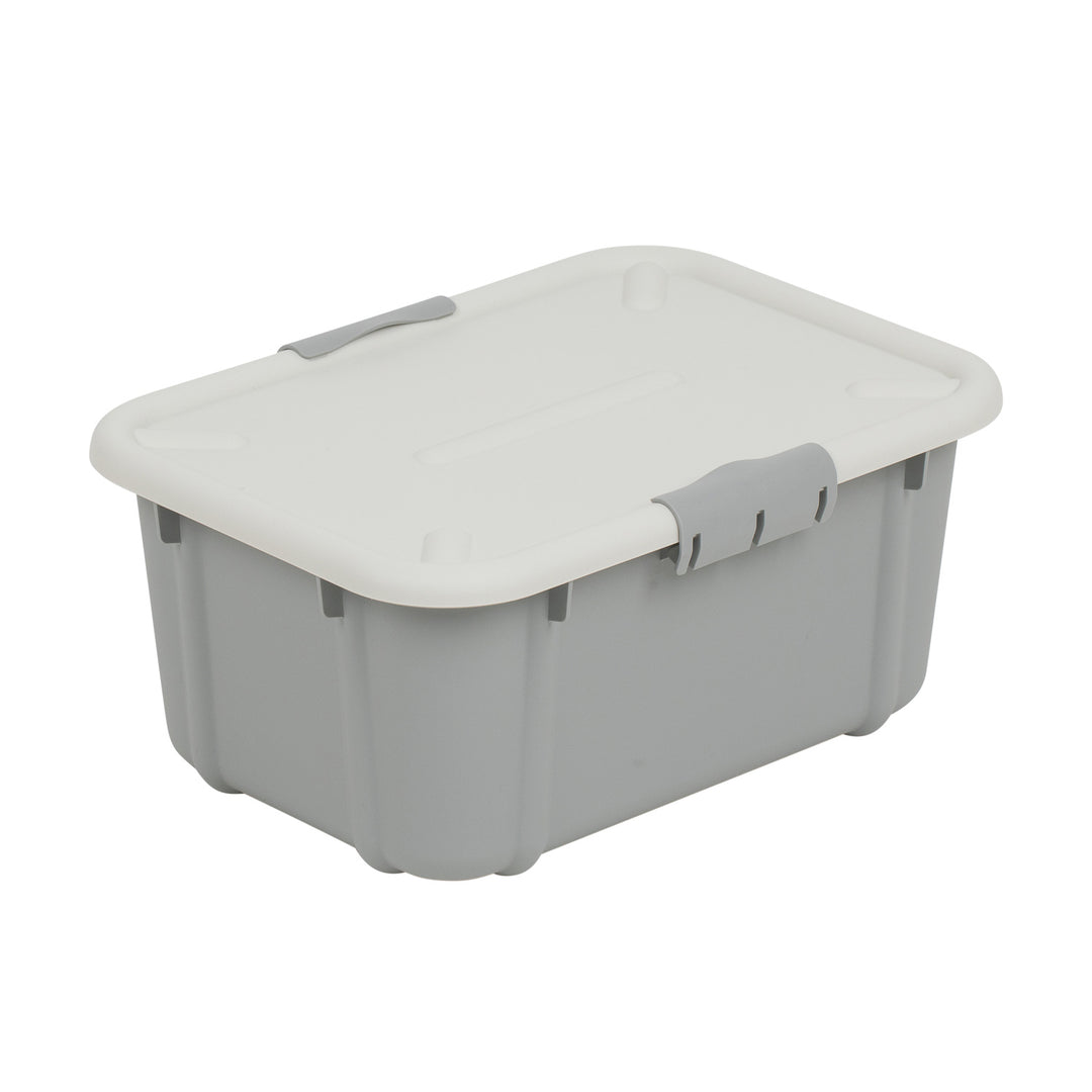 BranQ Velur 8L contenedor de almacenamiento con tapa gris claro