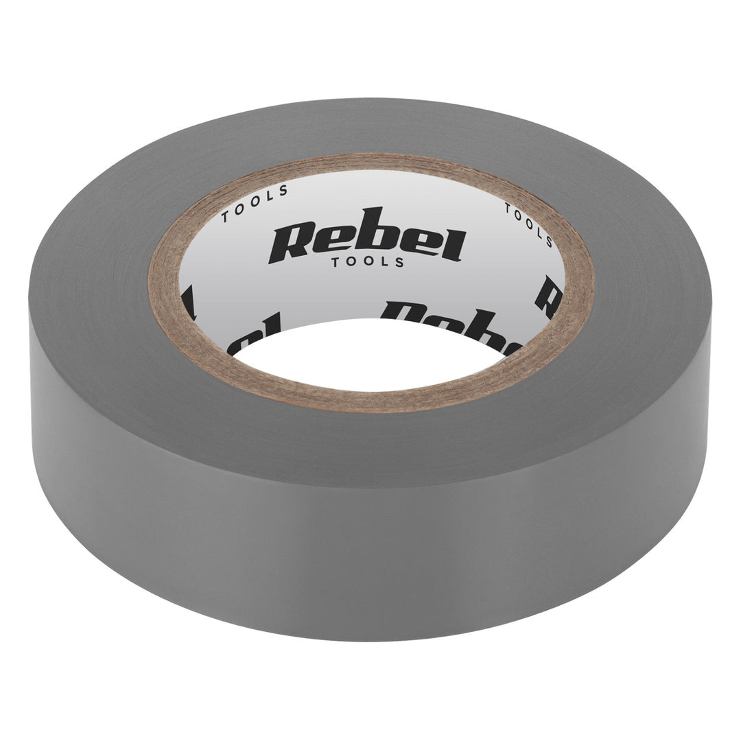 Cinta aislante adhesiva REBEL (0,13 mm x 19 mm x 20 yd), Color gris