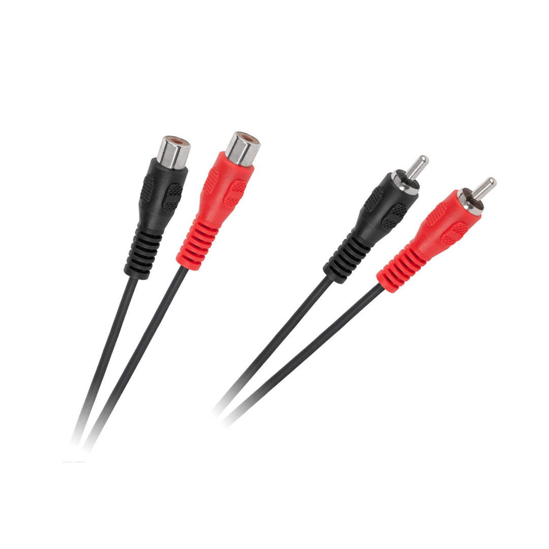 Cable de audio de 2x clavija RCA a 2x toma RCA de 3 m para la transmisión de señales