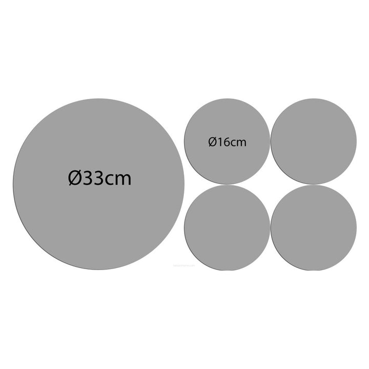 Juego de salvamanteles circulares de fieltro 1 + 4 - OSTROKRZEW