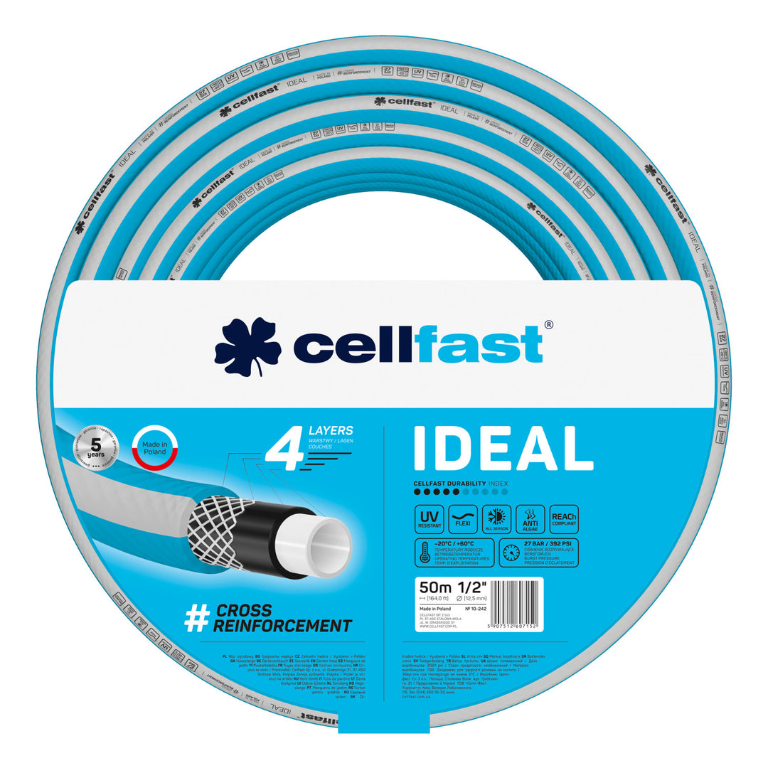 Manguera de jardín CELLFAST IDEAL 1/2'' 50m 4 capas 27 bar