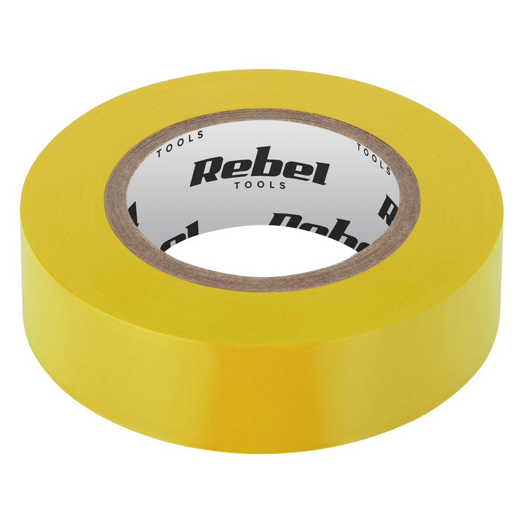 Fita isolante adesiva REBEL (0,13 mm x 19 mm x 20 jardas) amarela