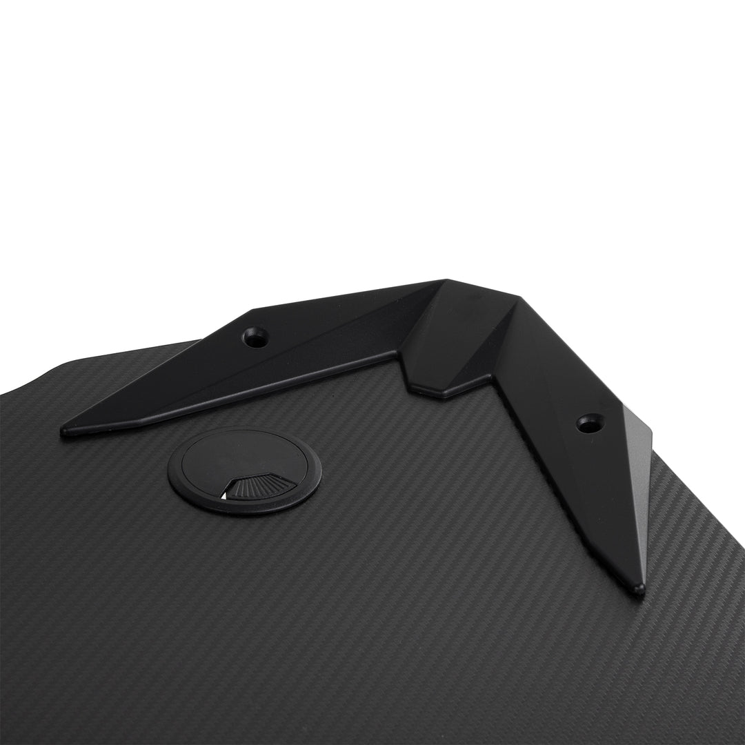 NanoRS RS345 Escritorio de juego negro grande, 150kg max, altura 750mm, 110x60x1.5cm, portavasos y auriculares