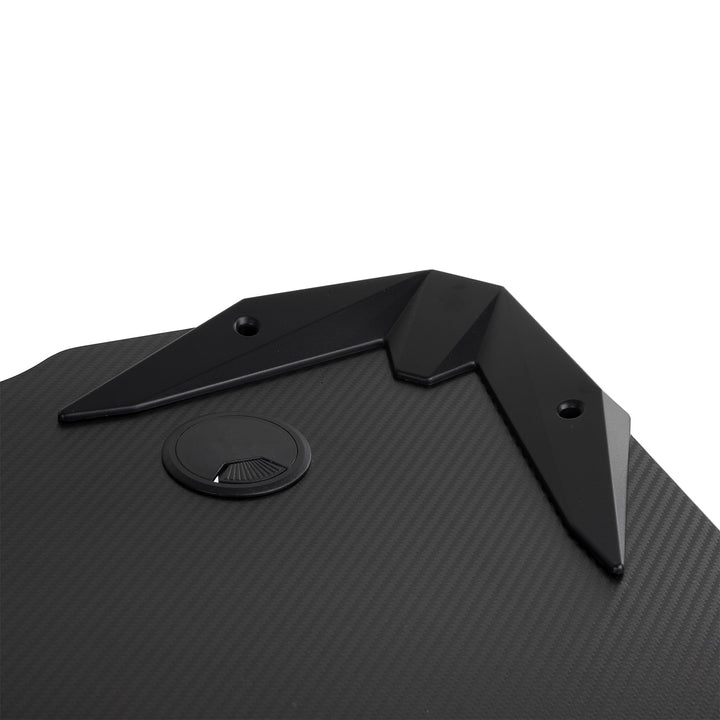 NanoRS RS345 Escritorio de juego negro grande, 150kg max, altura 750mm, 110x60x1.5cm, portavasos y auriculares