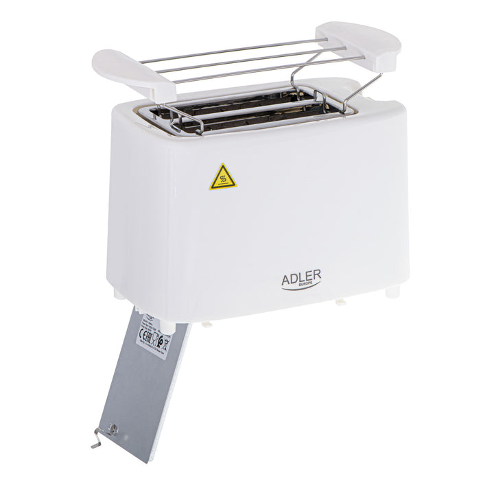 Torradeira Adler, controlo de 6 níveis, grelha para pão, 900 W, branca, AD 3223