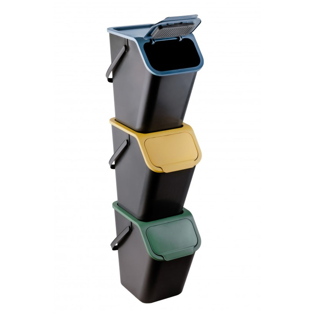 Lote de 3 contentores de reciclagem Practic Bini 25 l