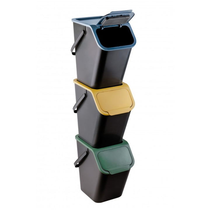 Lote de 3 contentores de reciclagem Practic Bini 25 l