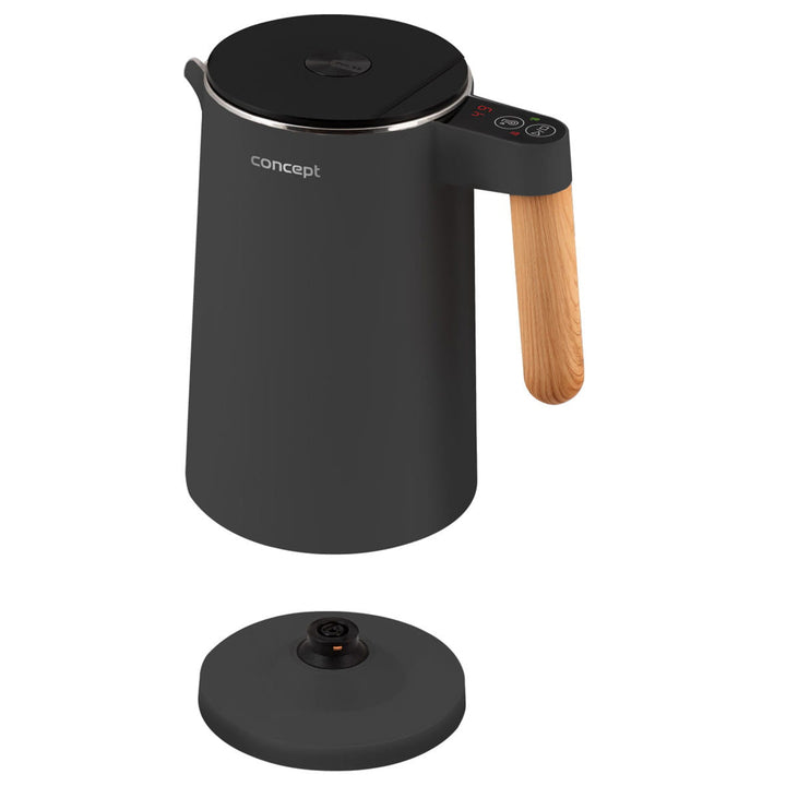 Hervidor eléctrico de 1,5L con control de temperatura Concept RK3302 antracita Enchufe británico