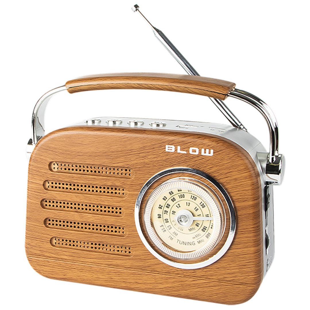 Blow Radio portátil analógica AM/FM Bluetooth Batería RA3 y fuente de alimentación