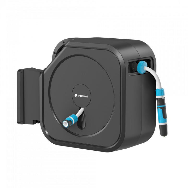 Enrolador de mangueira automático Cellfast, mangueira de 30 m 1/2'', aspersor, conectores, ERGO XL