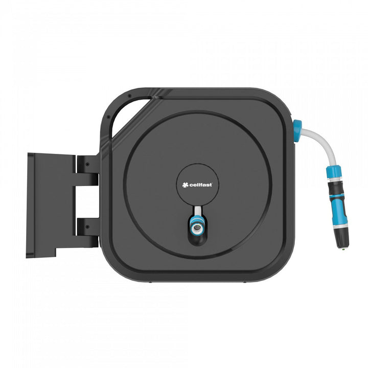 Enrolador de mangueira automático Cellfast, mangueira de 30 m 1/2'', aspersor, conectores, ERGO XL