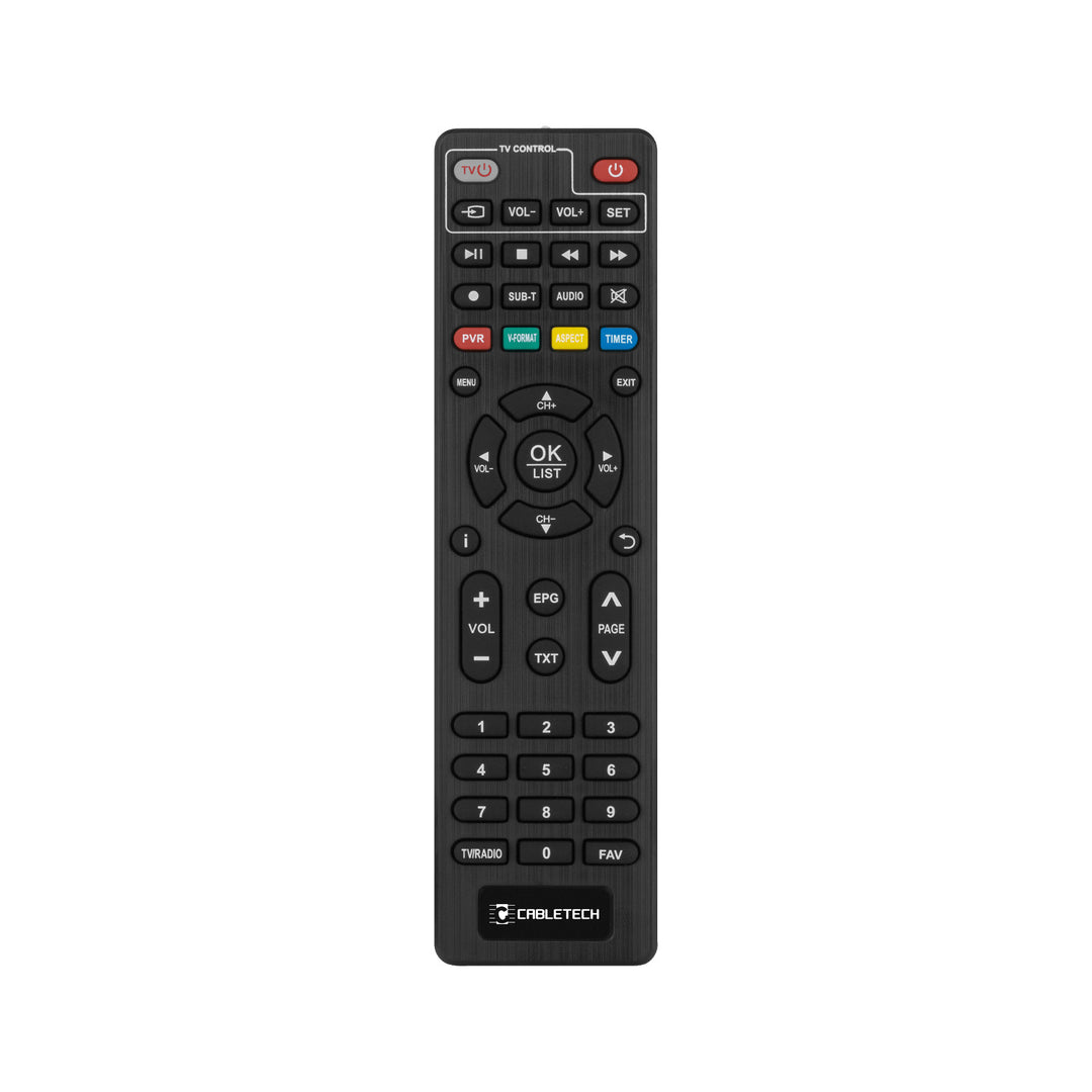 Mando a distancia Cabletech para decodificador sintonizador DVB-T URZ0338 URZ0338A, PIL0354