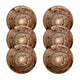 Arco Design Juego de salvamanteles Bertoni, 6 piezas, redondo, 33 cm, Kempas