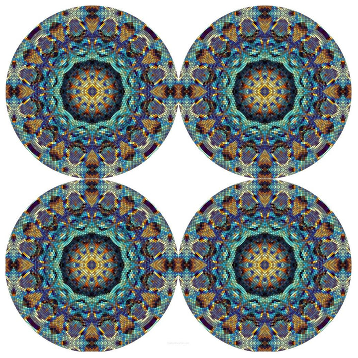 Arco Design Juego de salvamanteles Bertoni, 6 piezas, redondo, 33 cm, Barcelona