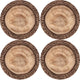 Conjunto de Trevo Bertoni Arco Design, 4 peças, redondo, 33 cm, Robina