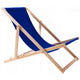 Espreguiçadeira Woodok em madeira de faia, cama de rede ideal para praia, varanda, terraço, cor azul