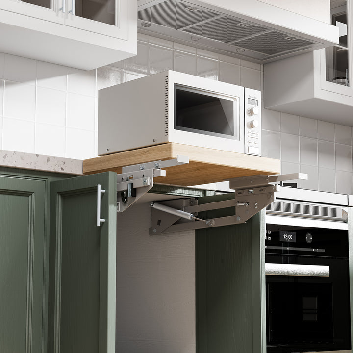 Maclean MC-497 Elevador, estante de cocina extensible empotrable 5-20kg. 820x168x106mm
