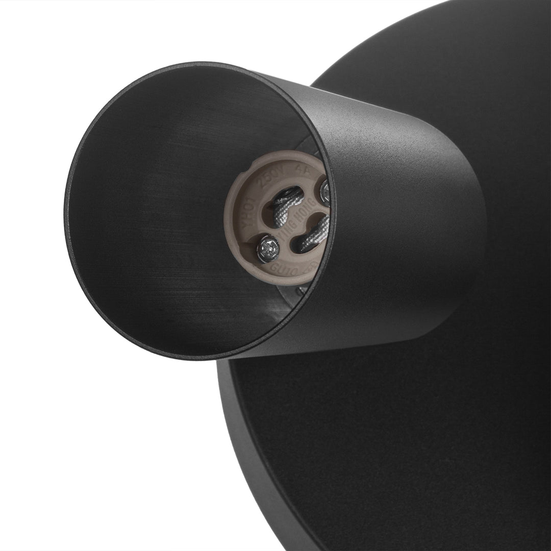 Maclean MCE362 B Lámpara de techo 3x GU10 Máx. 40W | Móvil, aluminio | Foco moderno para salón, oficina, cocina, con puntos de luz orientables, Color negro mate
