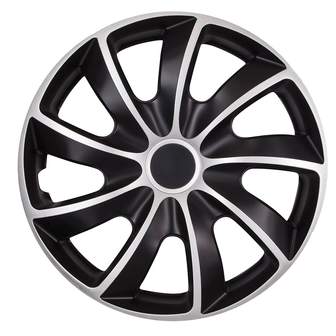 Tapacubos universal 14" NRM Quad Bicolor negro/plata 1 pieza