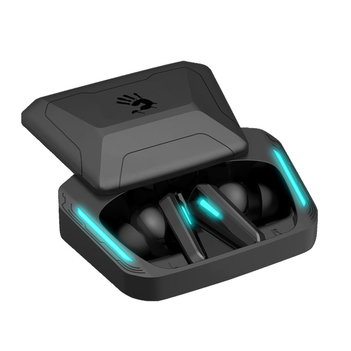 Bloody Auriculares inalámbricos, Bluetooth 5.2, TWS, estuche de carga, negro/azul, M70