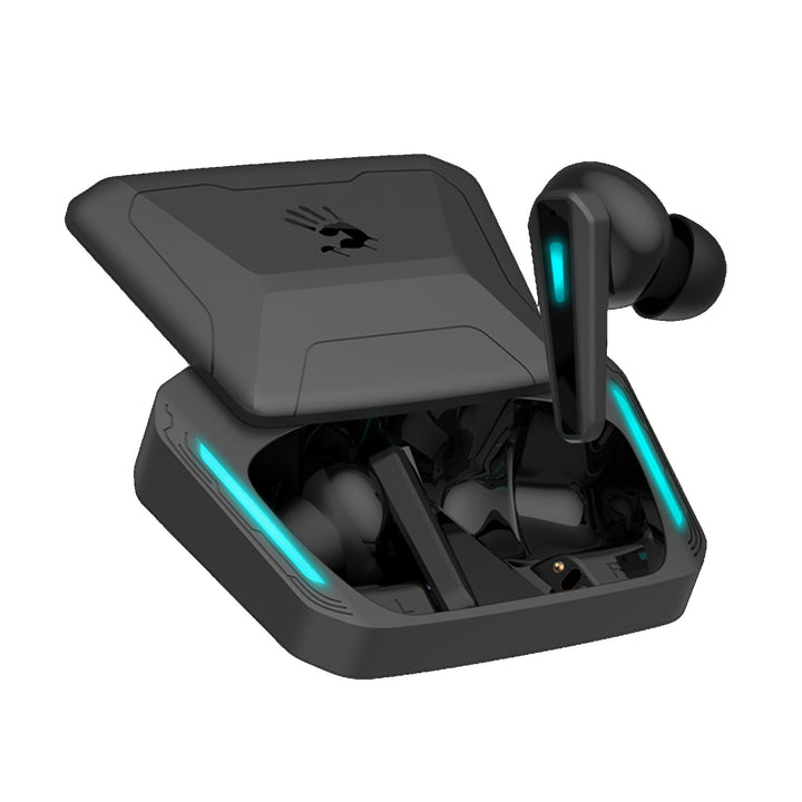 Bloody Auriculares inalámbricos, Bluetooth 5.2, TWS, estuche de carga, negro/azul, M70