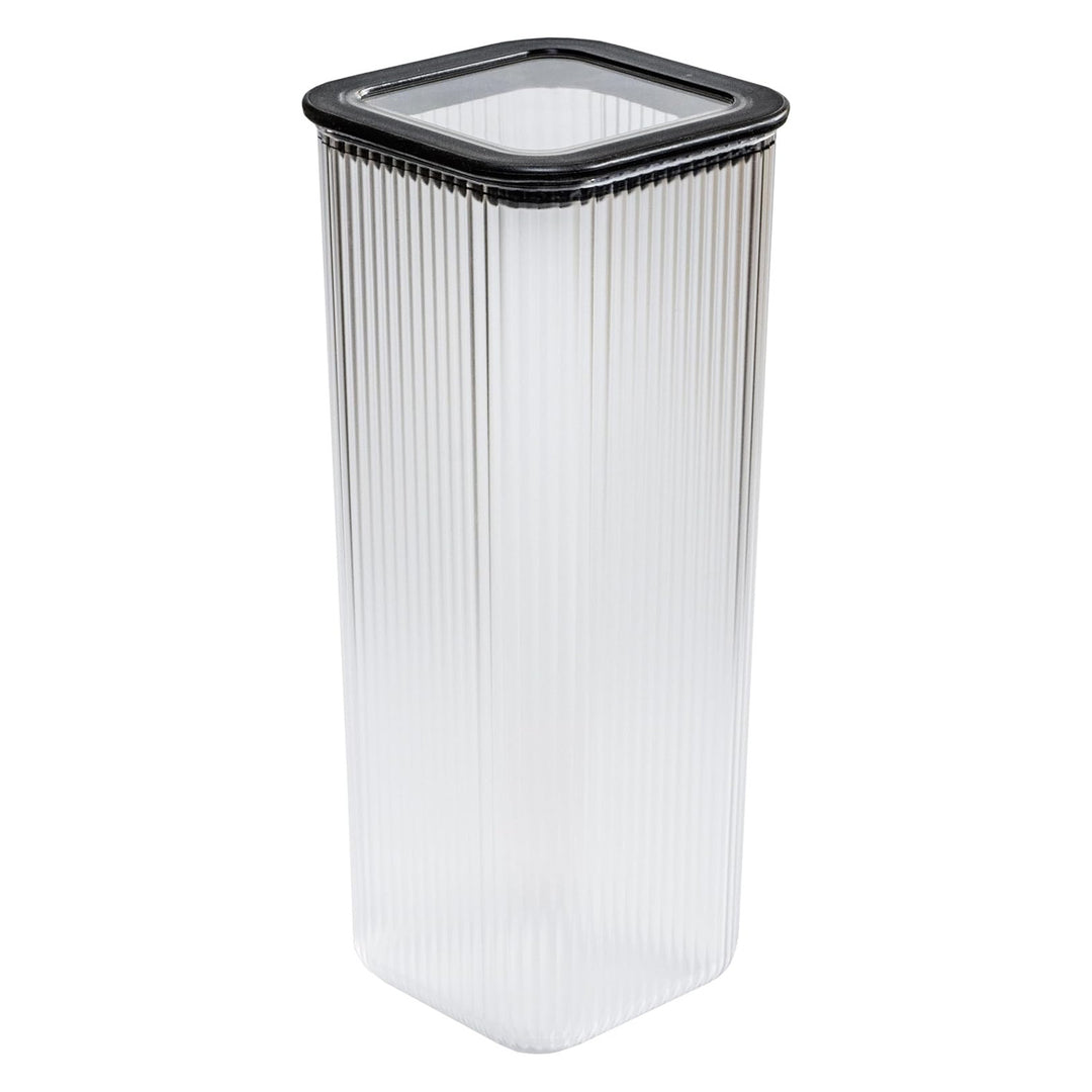 Branq Recipiente de cocina para alimentos, 2,38 l, Transparente con cierre negro, Neroli