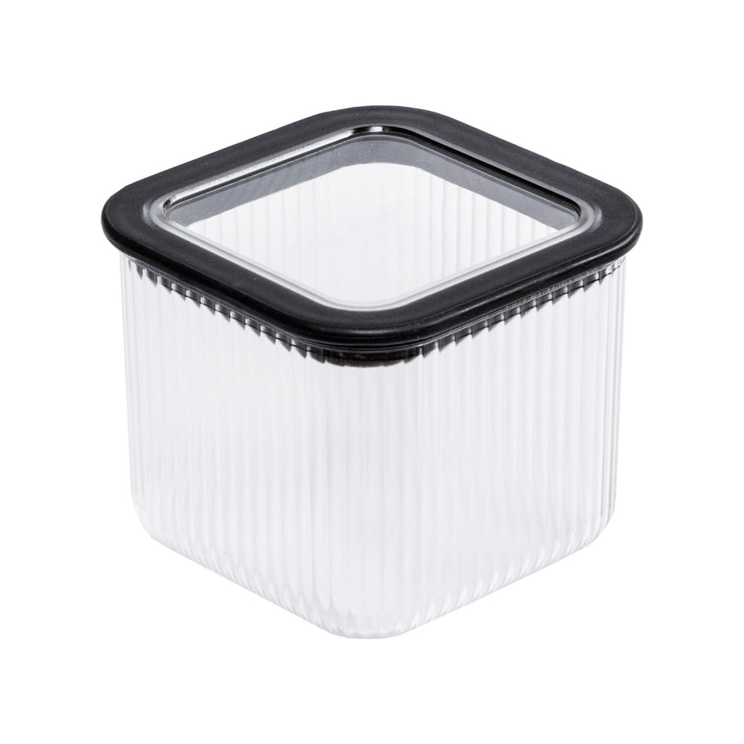 Recipiente de cocina Branq, para alimentos, 0,7 l, transparente con cierre negro, Neroli