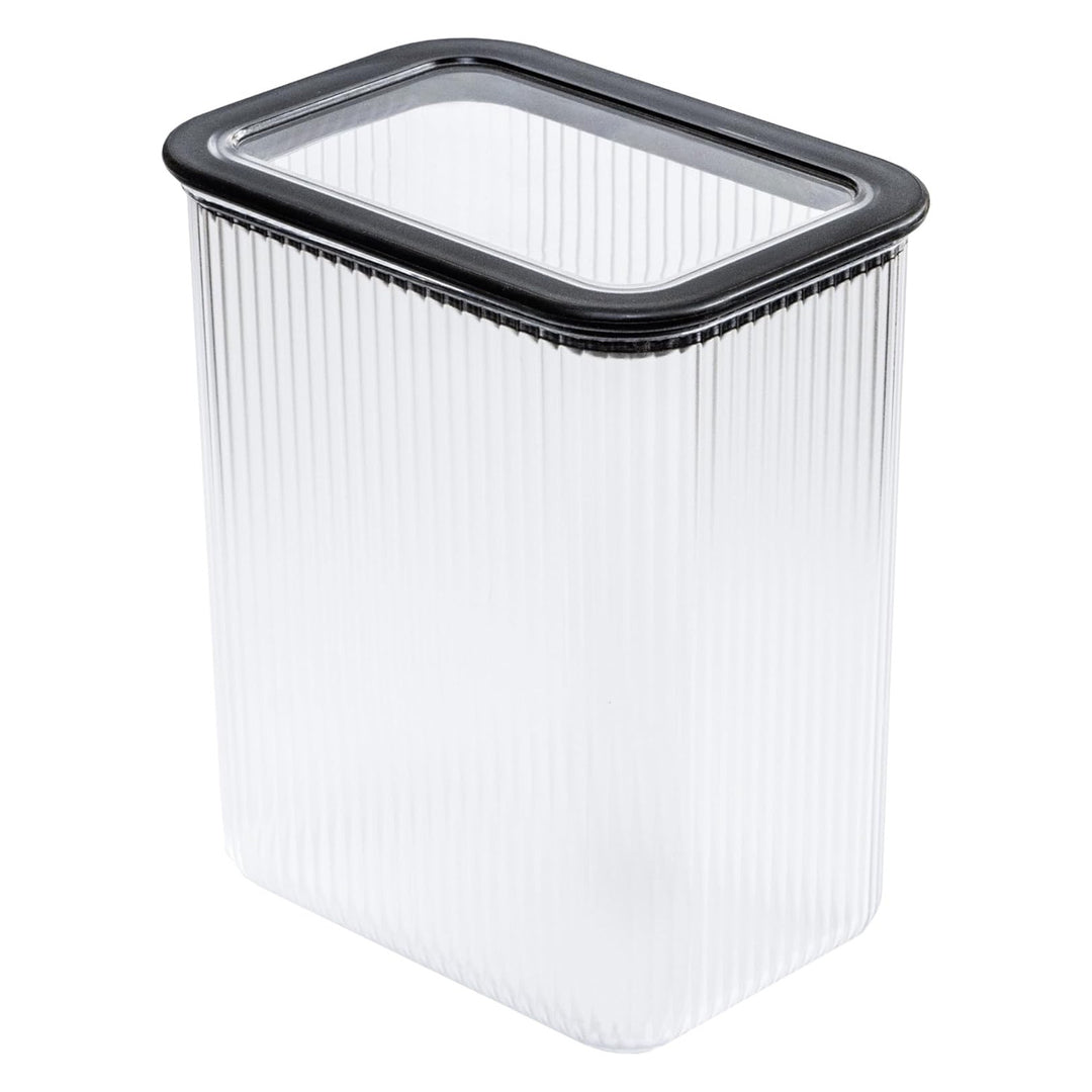 Branq Recipiente de cocina para alimentos, 2,33 l, Transparente con cierre negro, Neroli