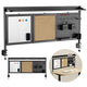 Ergo Office ER-300 B Divisor / Organizador de escritorio, Carga máx. 10kg, Blanco y Tablero de corcho, ancho 1250mm, Color negro