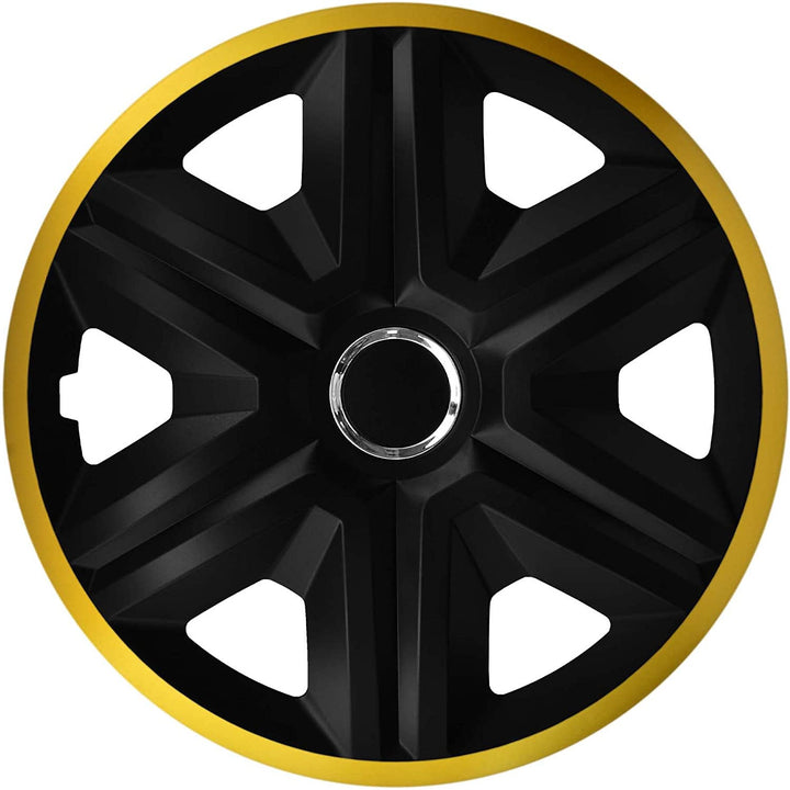NRM Fast Lux Tapacubos universal 16'' negro/oro 1 ud.