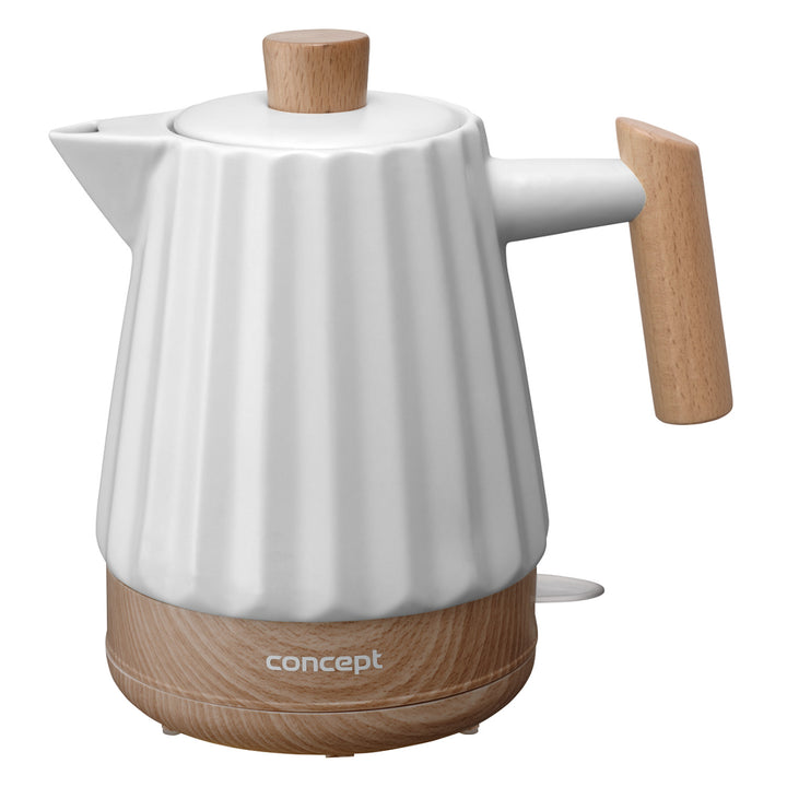 Concept RK0090 Hervidor de agua eléctrico, Hervidor de cerámica, 1500W, 1,5L, Color blanco