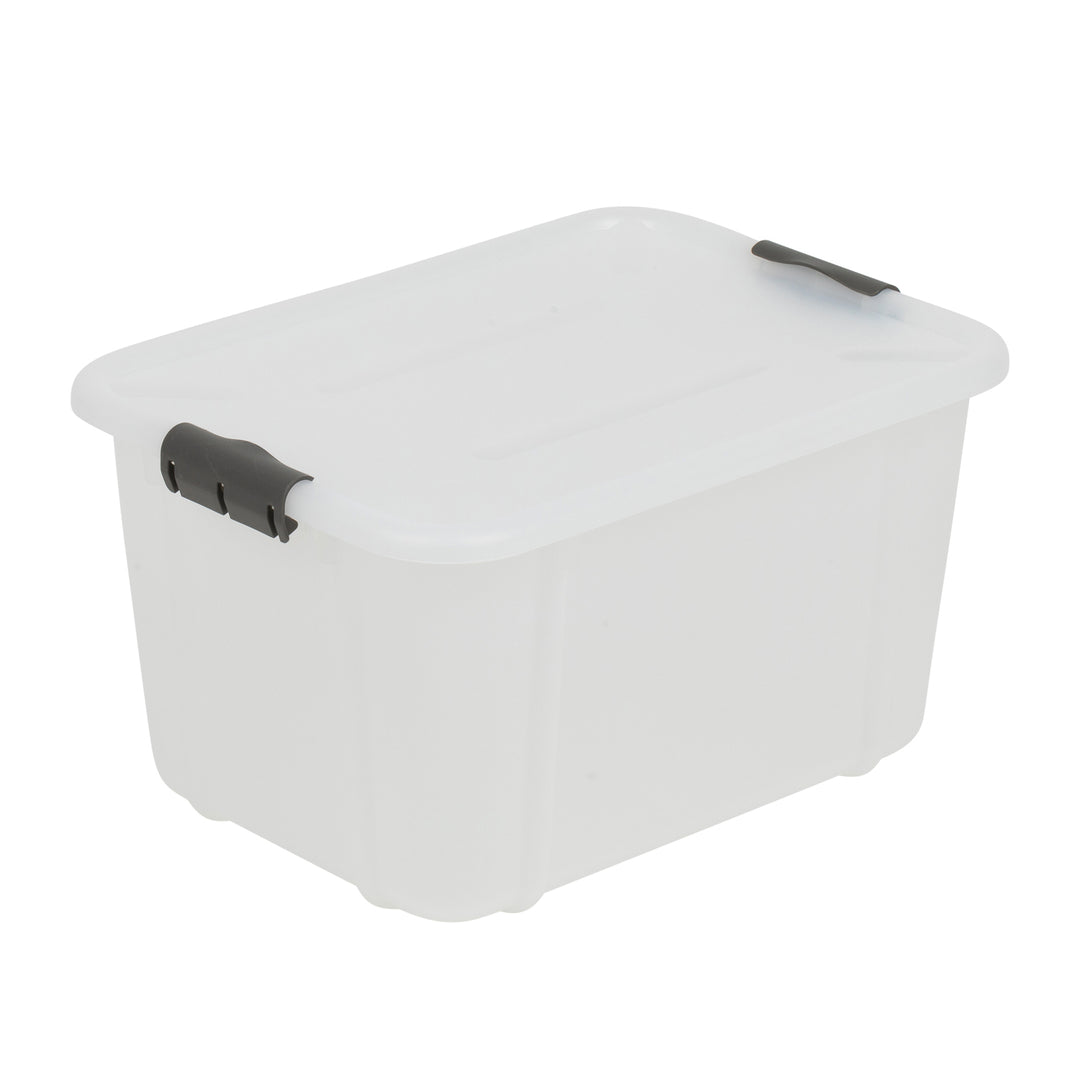 Recipiente de armazenamento BranQ Velur 16L com tampa transparente