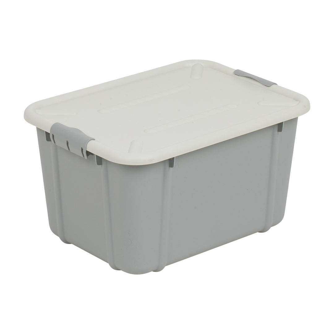 BranQ Velur 16L contenedor de almacenamiento con tapa gris claro