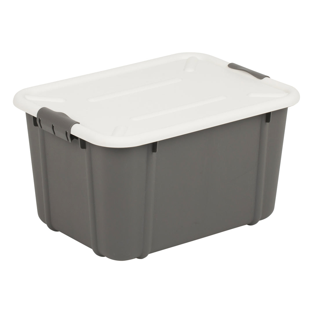 BranQ Velur 16L contenedor de almacenamiento con tapa gris oscuro