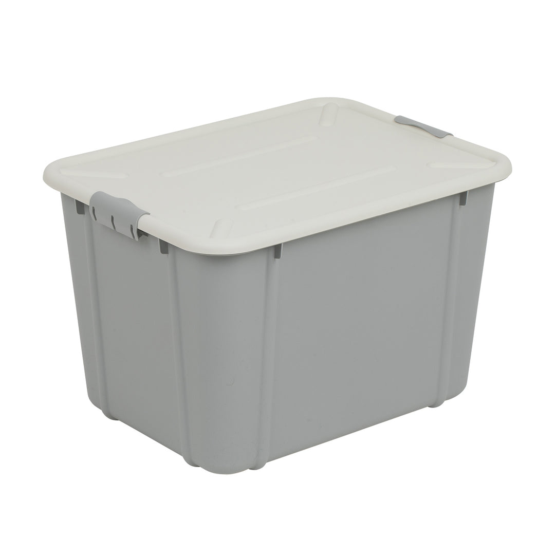 BranQ Velur 30L Contenedor de almacenamiento con tapa gris claro