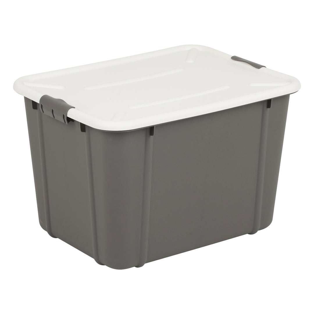BranQ Velur 30L Contenedor de almacenamiento con tapa gris oscuro