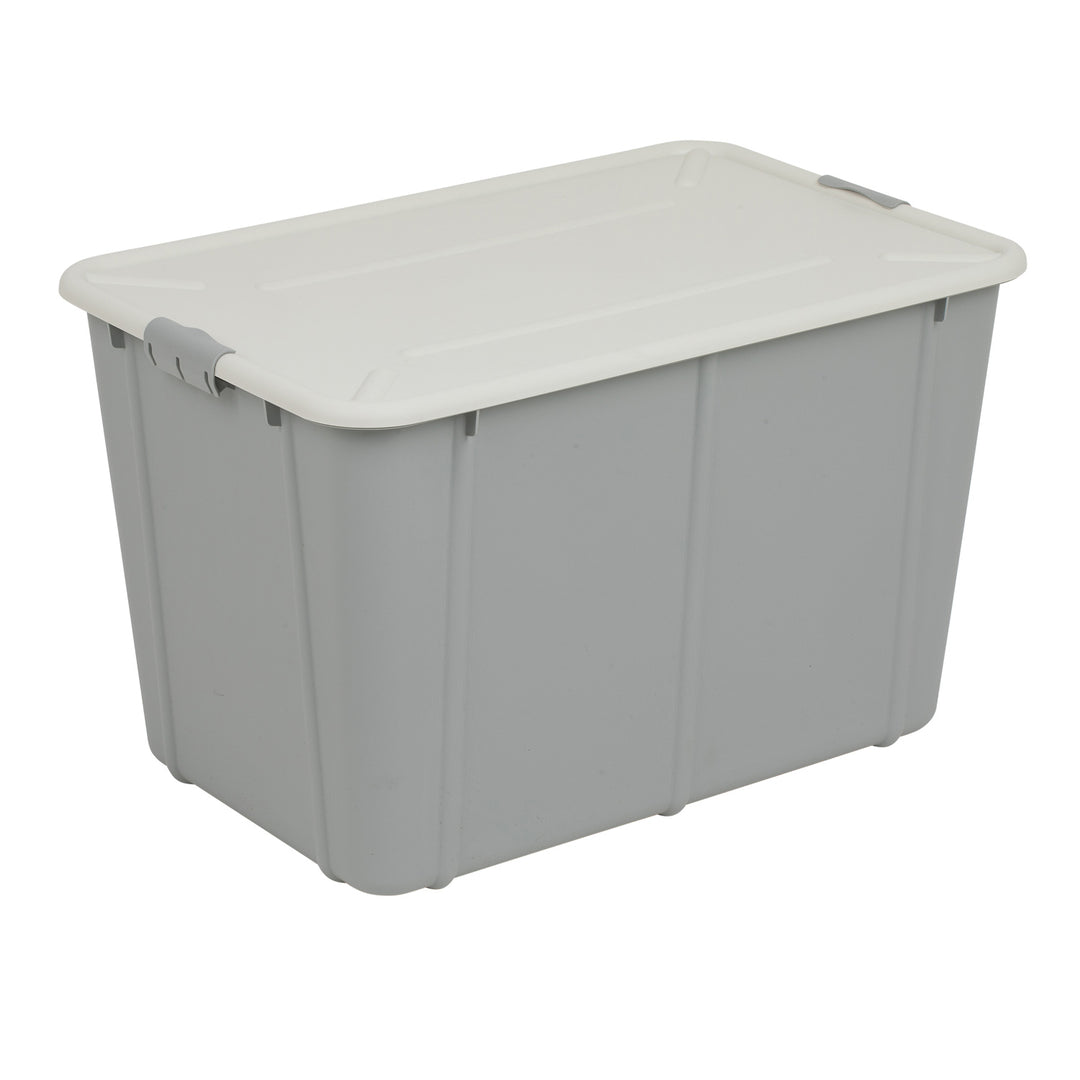 BranQ Velur 60L Contenedor de almacenamiento con tapa gris claro